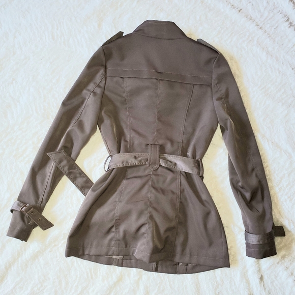 Le Chateau Taupe Trench Coat - Picture 3 of 3
